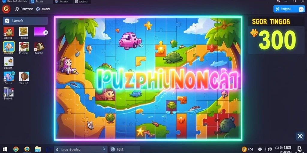 Tampilan level yang menakjubkan dan penuh warna.